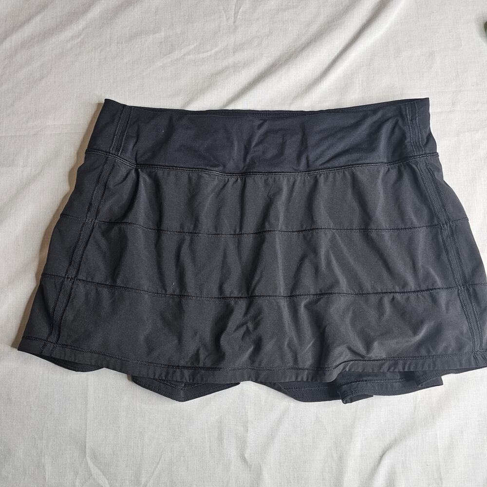 Lululemon Pace Rival Black Tennis Golf Pickleball Skort Skirt Size 8 Activewear - Picture 7 of 10